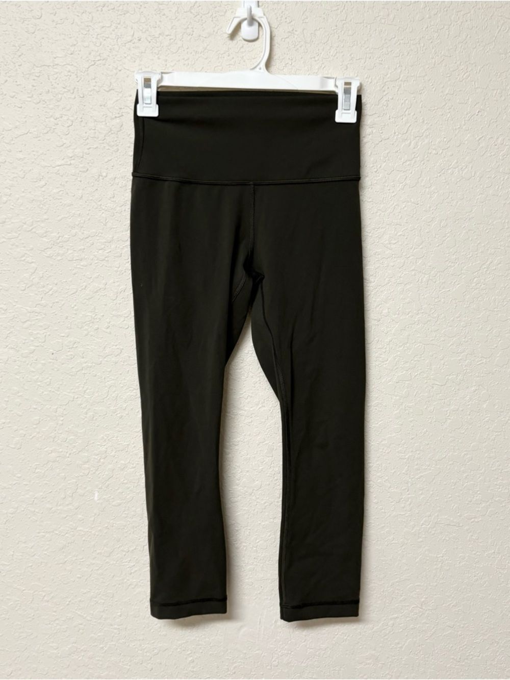 Lululemon Wunder Under High-Rise Crop Leggings Green Women’s Stretch Size 4